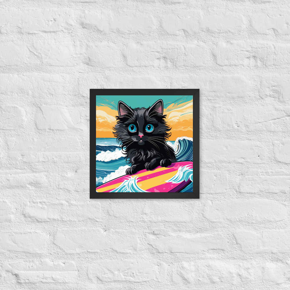 PugMug Custom Black Ragdoll Cat Framed Print