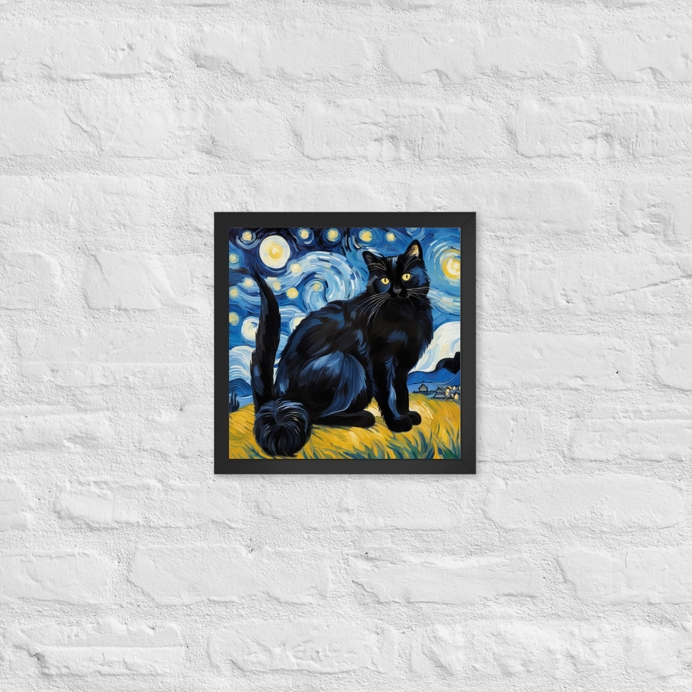 PugMug Custom Black Ragdoll Cat Framed Print