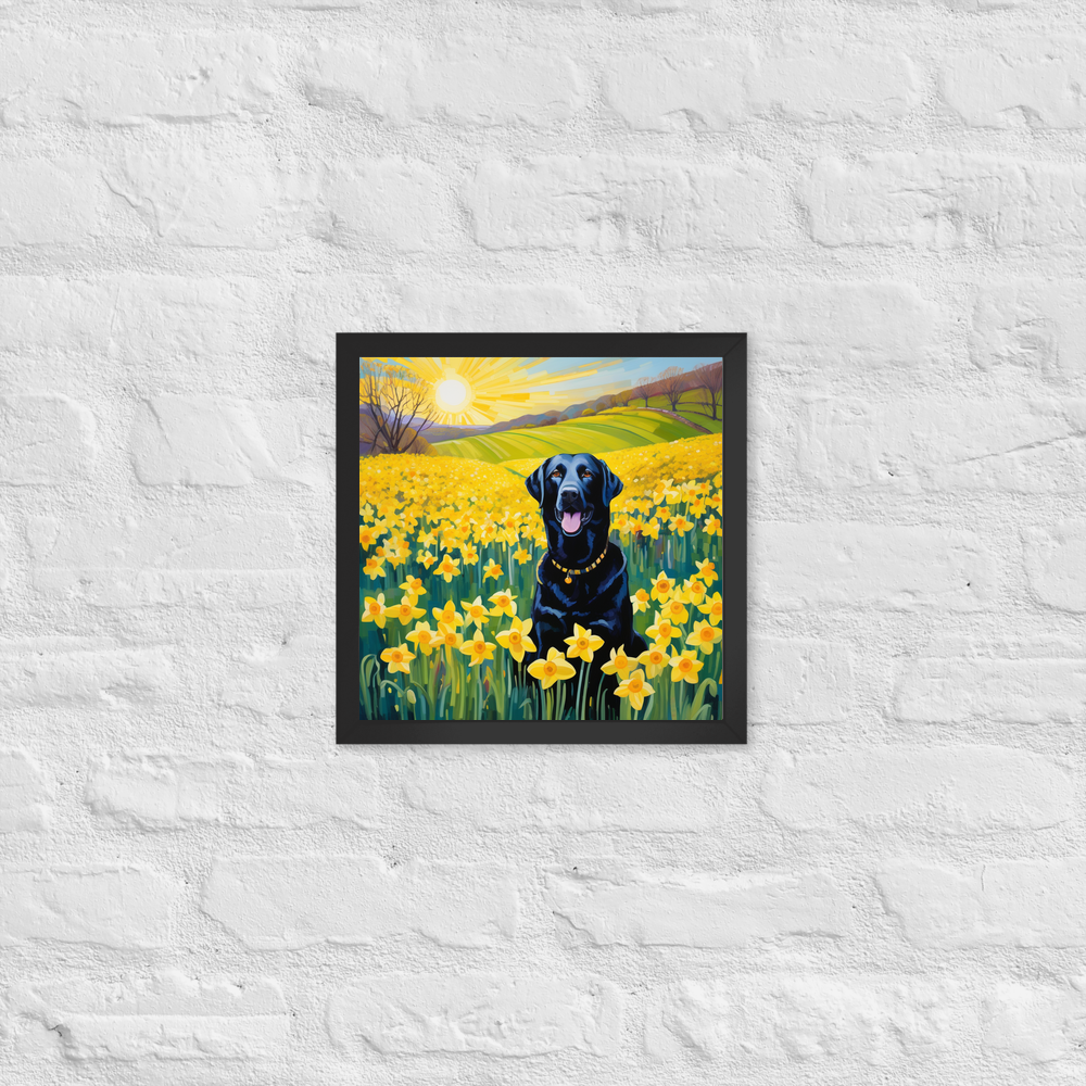PugMug Custom Black Labrador Retriever Framed Print