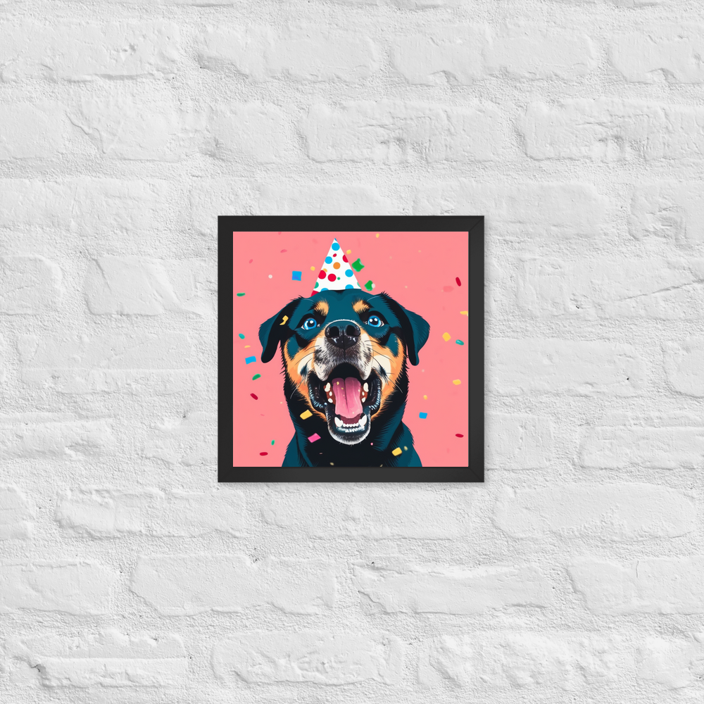 PugMug Custom Blue Framed Print