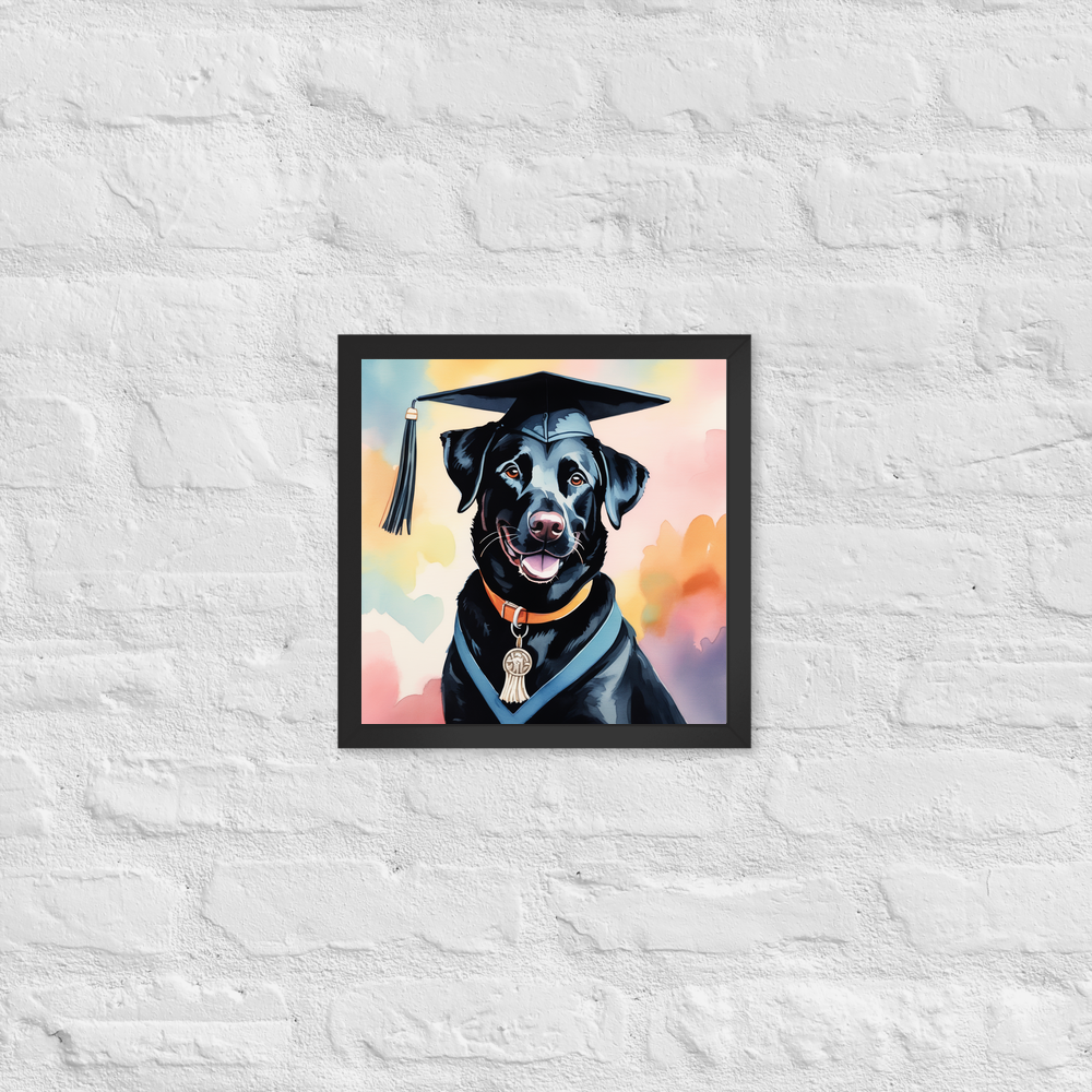 PugMug Custom Black Labrador Retriever Framed Print