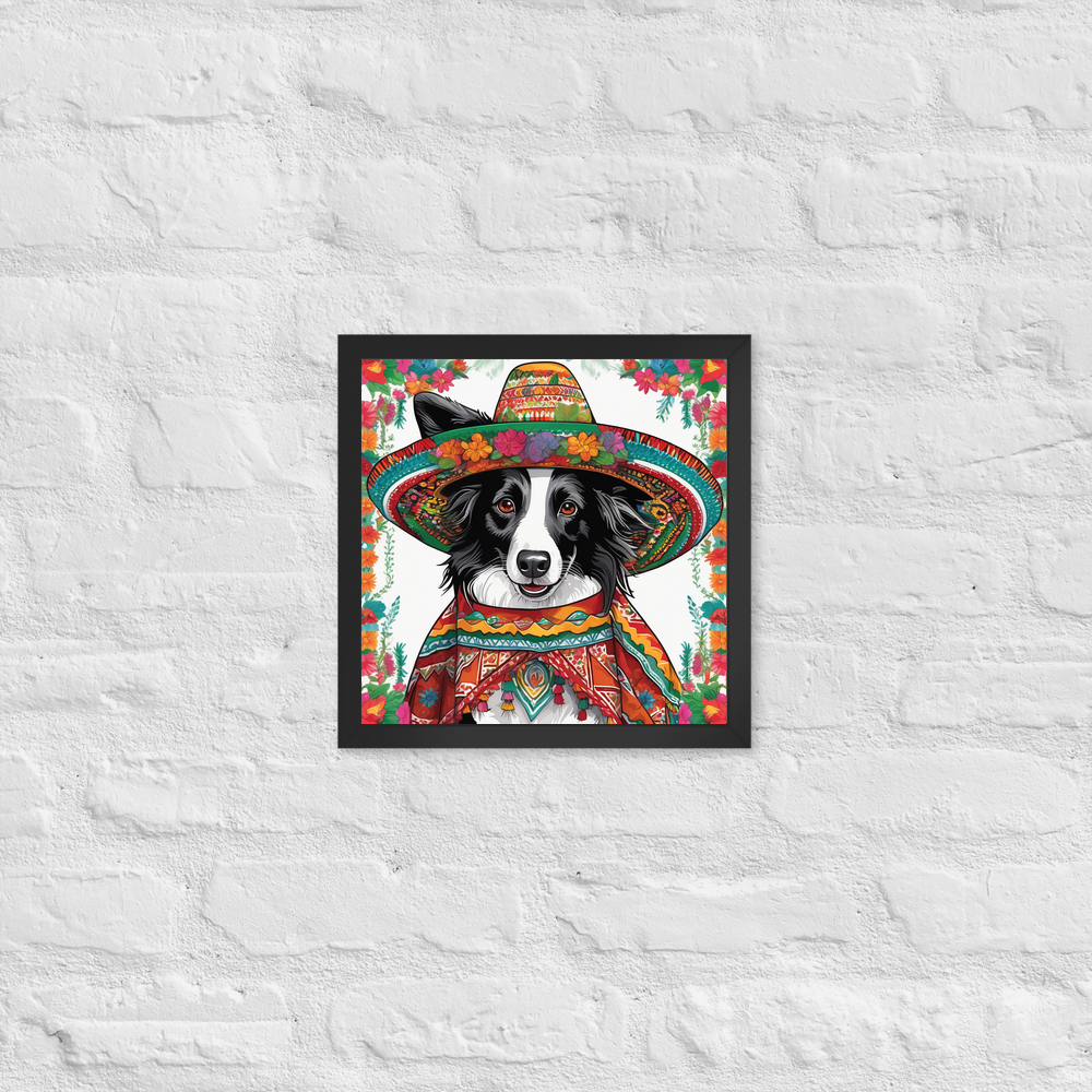 PugMug Custom Border Collie Framed Print