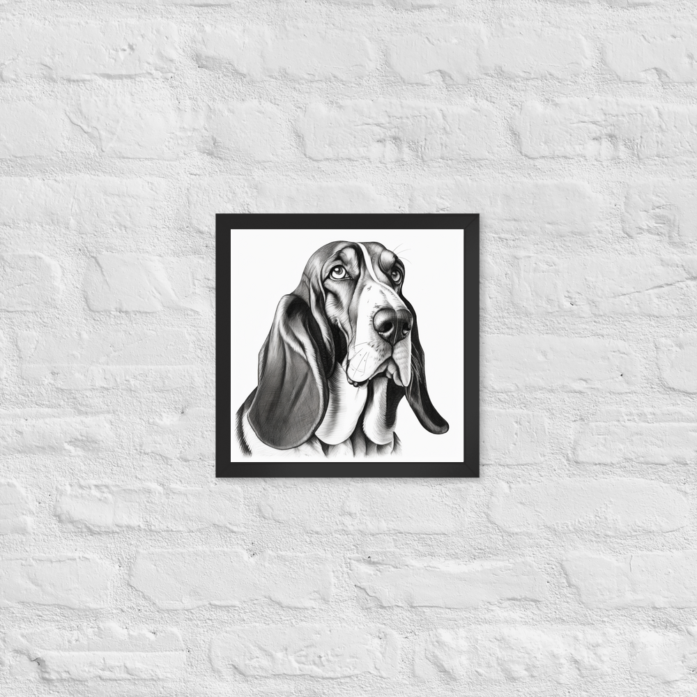 PugMug Custom Basset Hound Framed Print