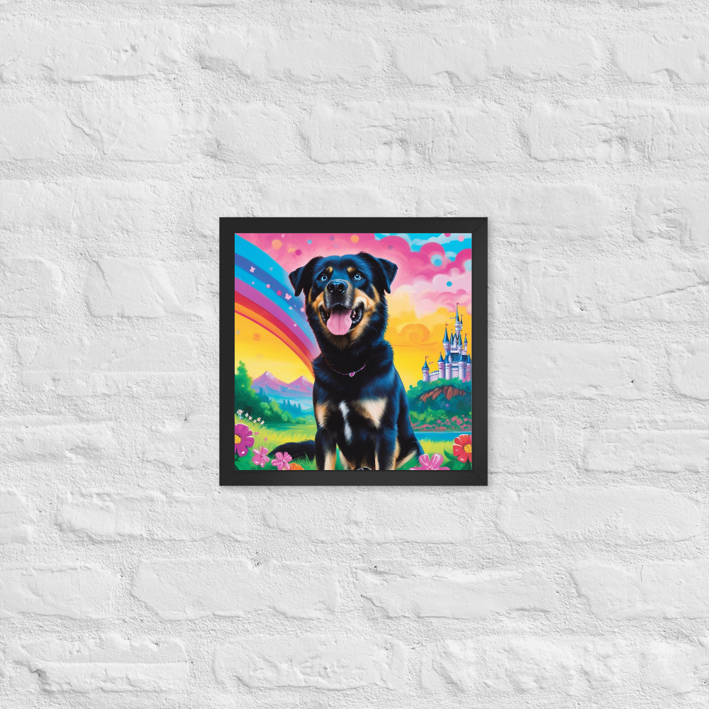 PugMug Custom Blue Framed Print