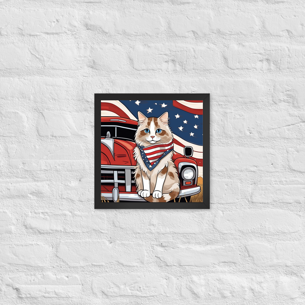 PugMug Custom Tabby Ragdoll Cat Framed Print