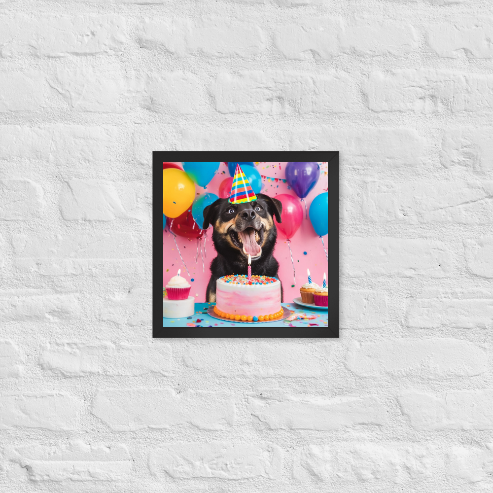 PugMug Custom Blue Framed Print