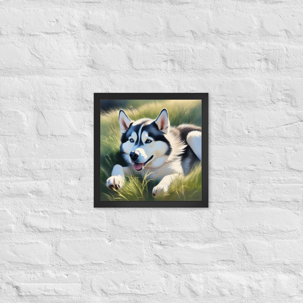 PugMug Custom Siberian Husky Framed Print