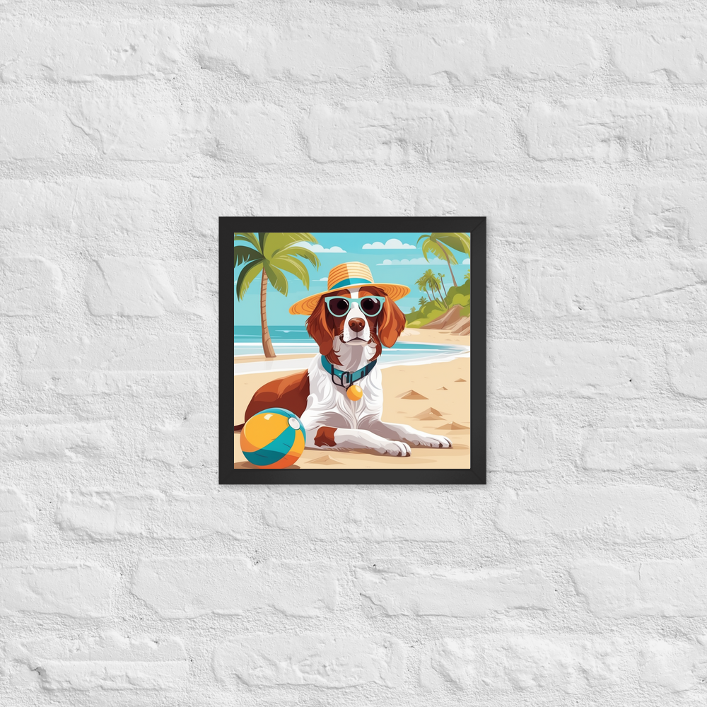 PugMug Custom Brittany Dog Framed Print