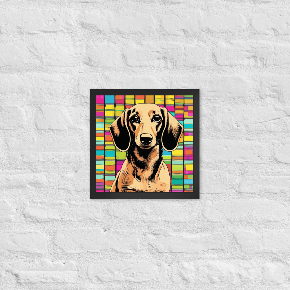 PugMug Custom Tan Dachshund Framed Print