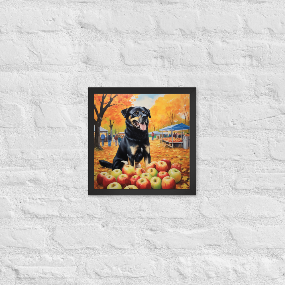 PugMug Custom Blue Framed Print