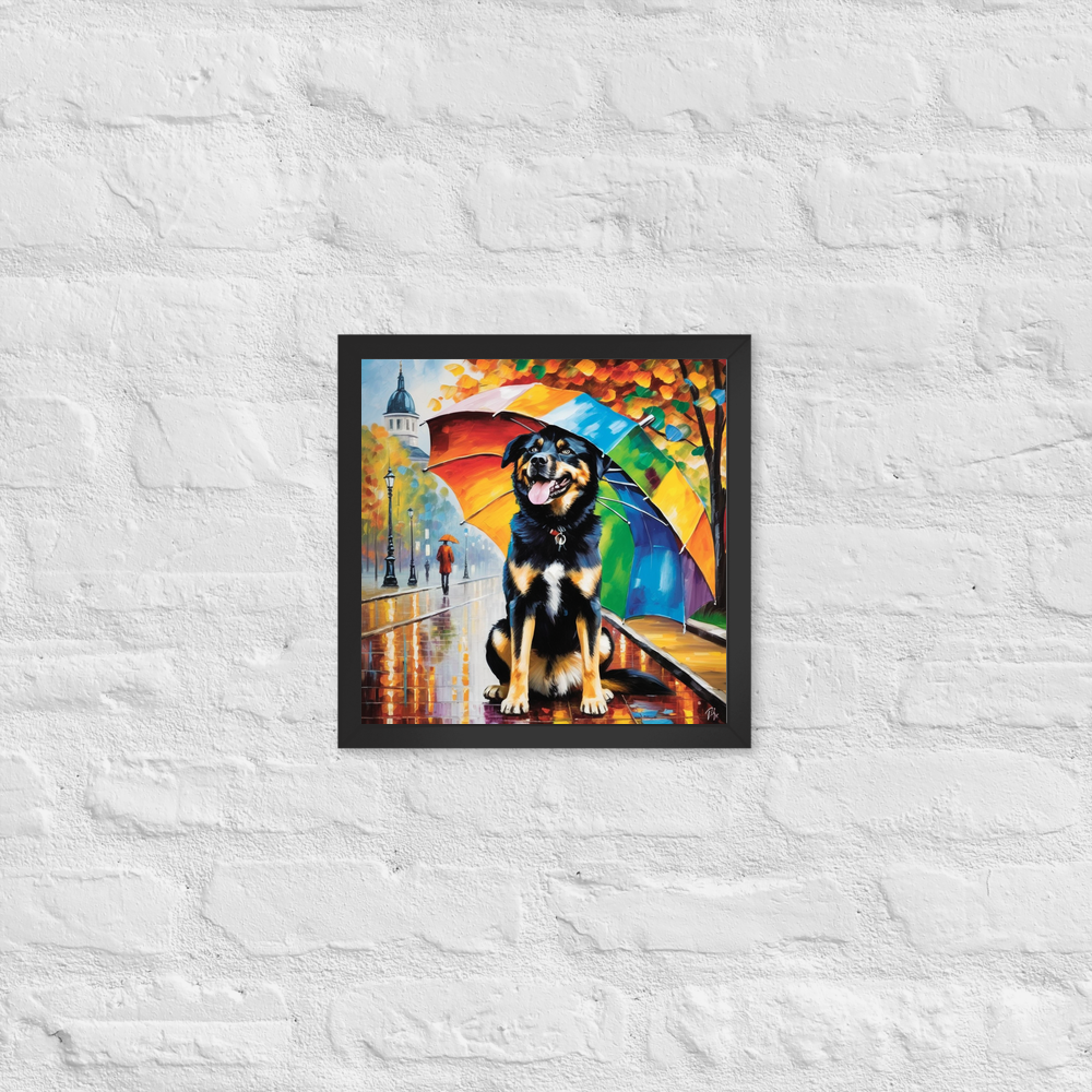 PugMug Custom Blue Framed Print