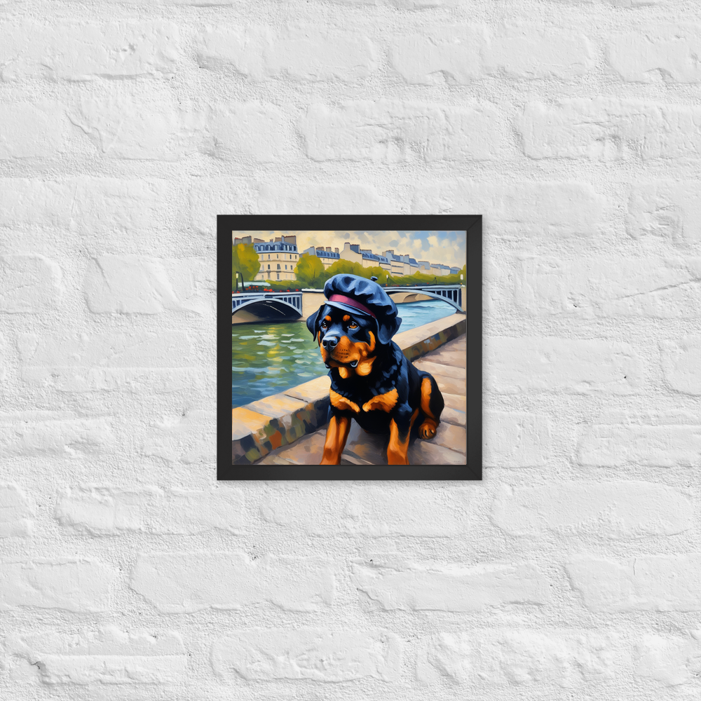 PugMug Custom Rottweiler Framed Print