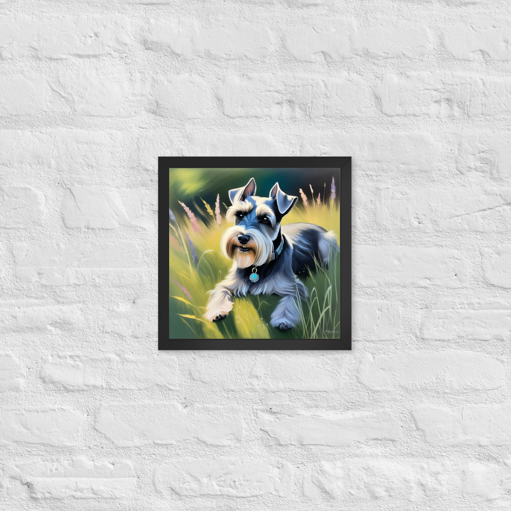 PugMug Custom Miniature Schnauzer Framed Print