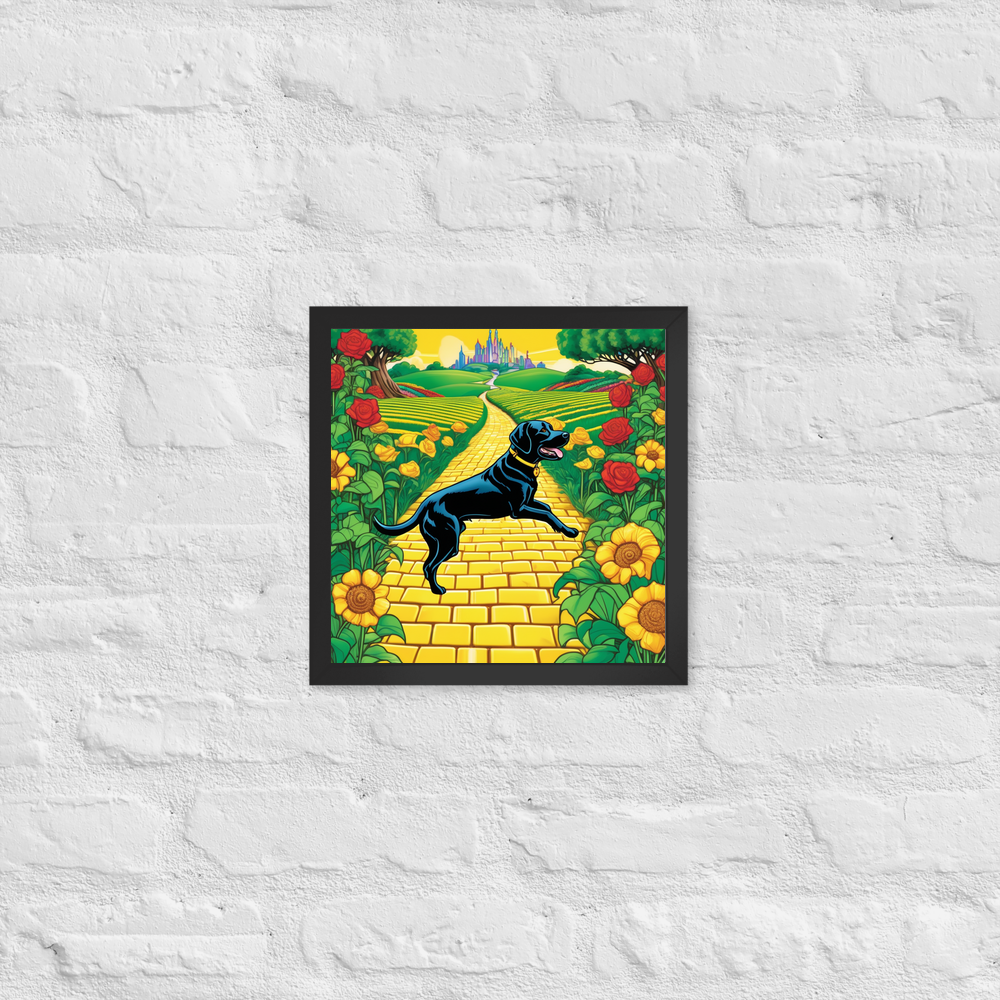 PugMug Custom Black Labrador Retriever Framed Print