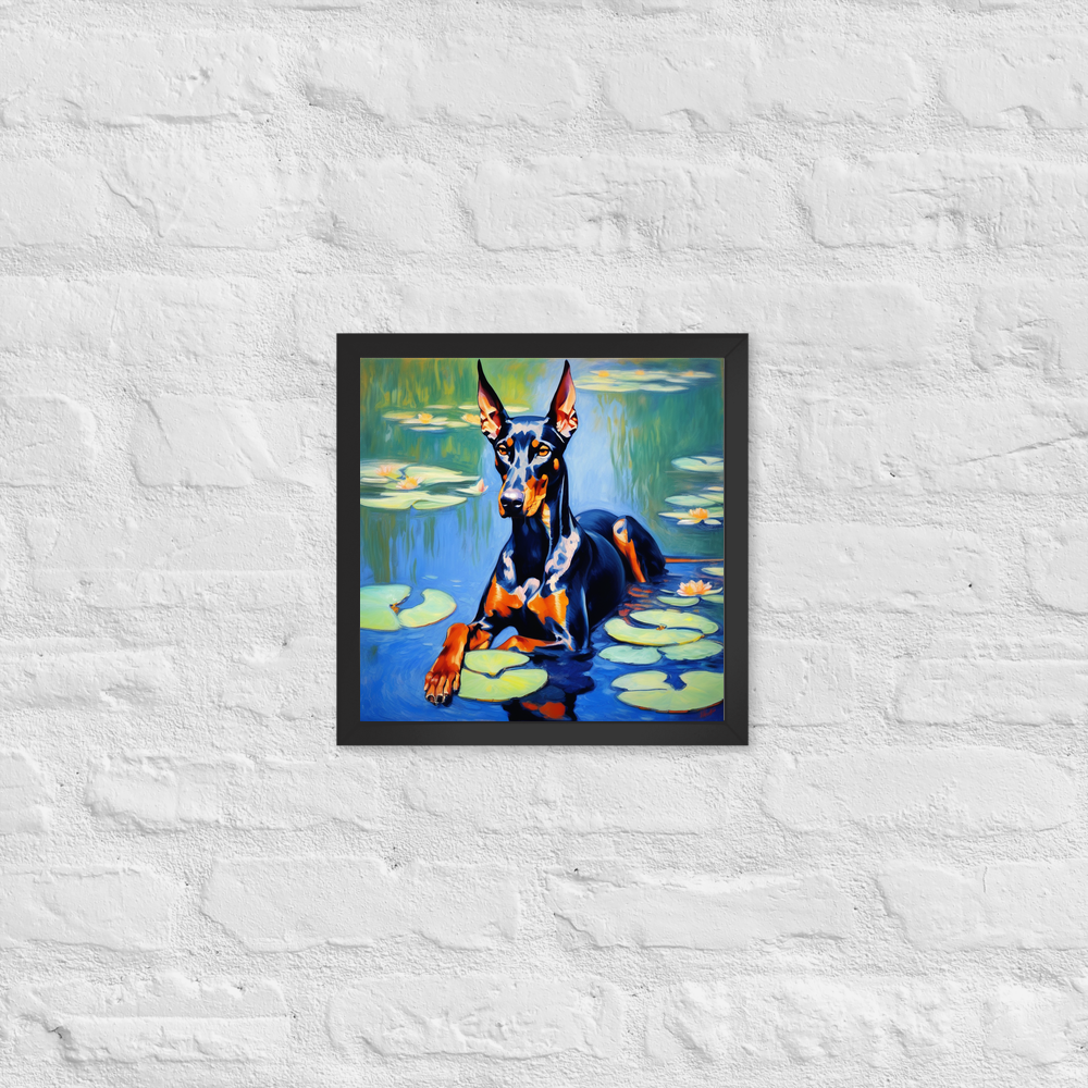 PugMug Custom Doberman Pinscher Framed Print