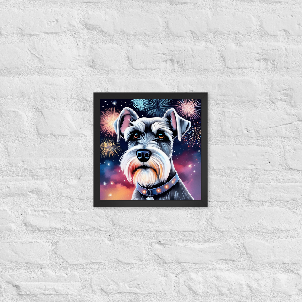 PugMug Custom Miniature Schnauzer Framed Print