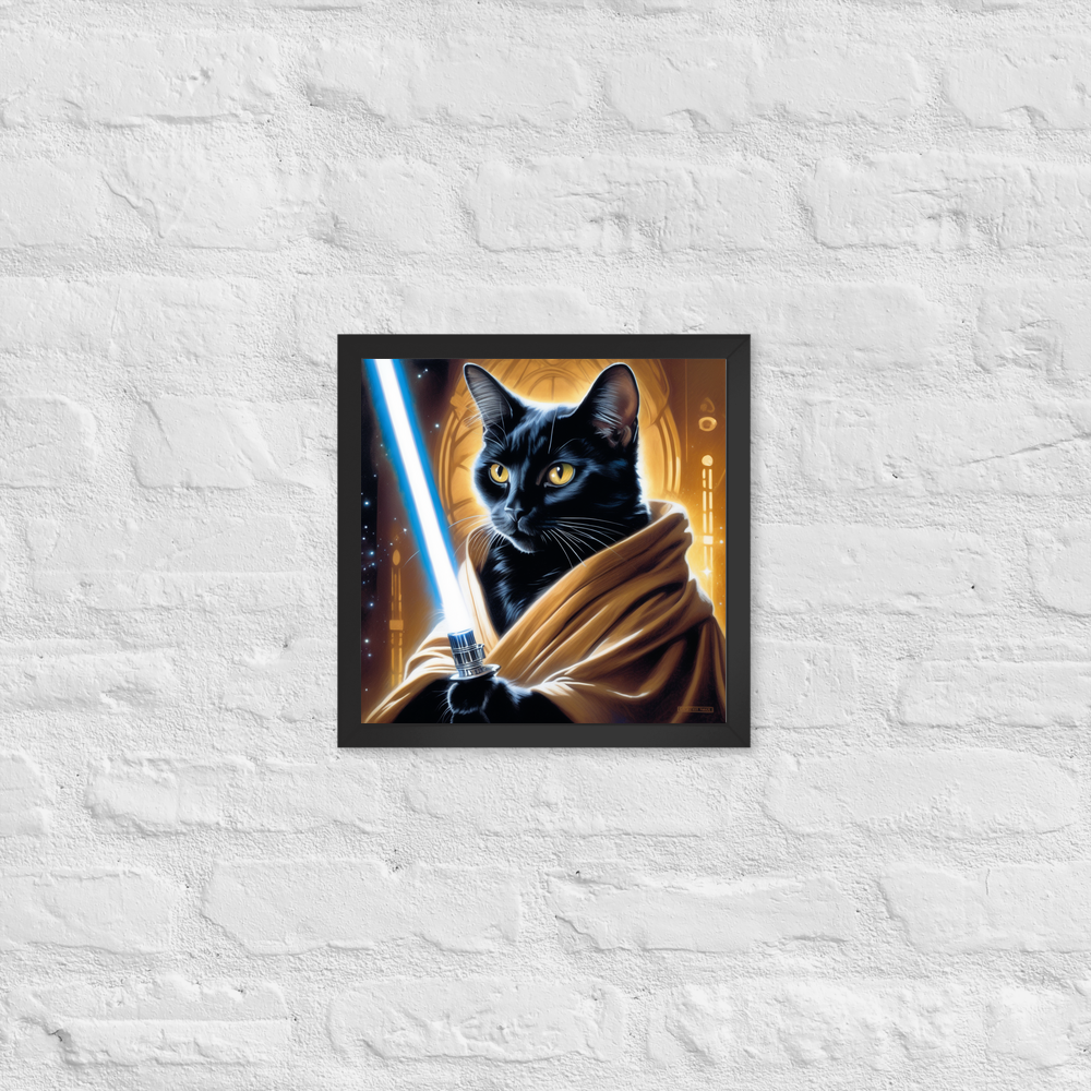 PugMug Custom Black Companion Cat Framed Print