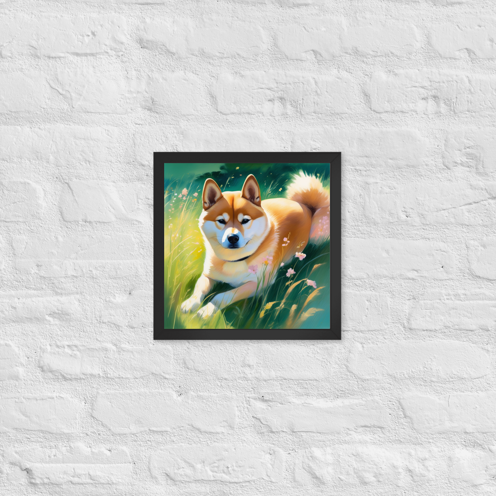 PugMug Custom Shiba Inu Framed Print