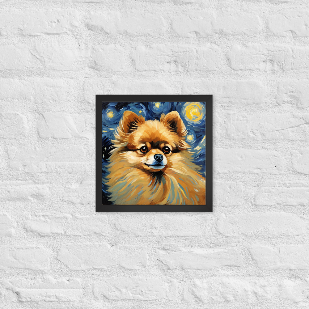 PugMug Custom Tan Pomeranian Framed Print