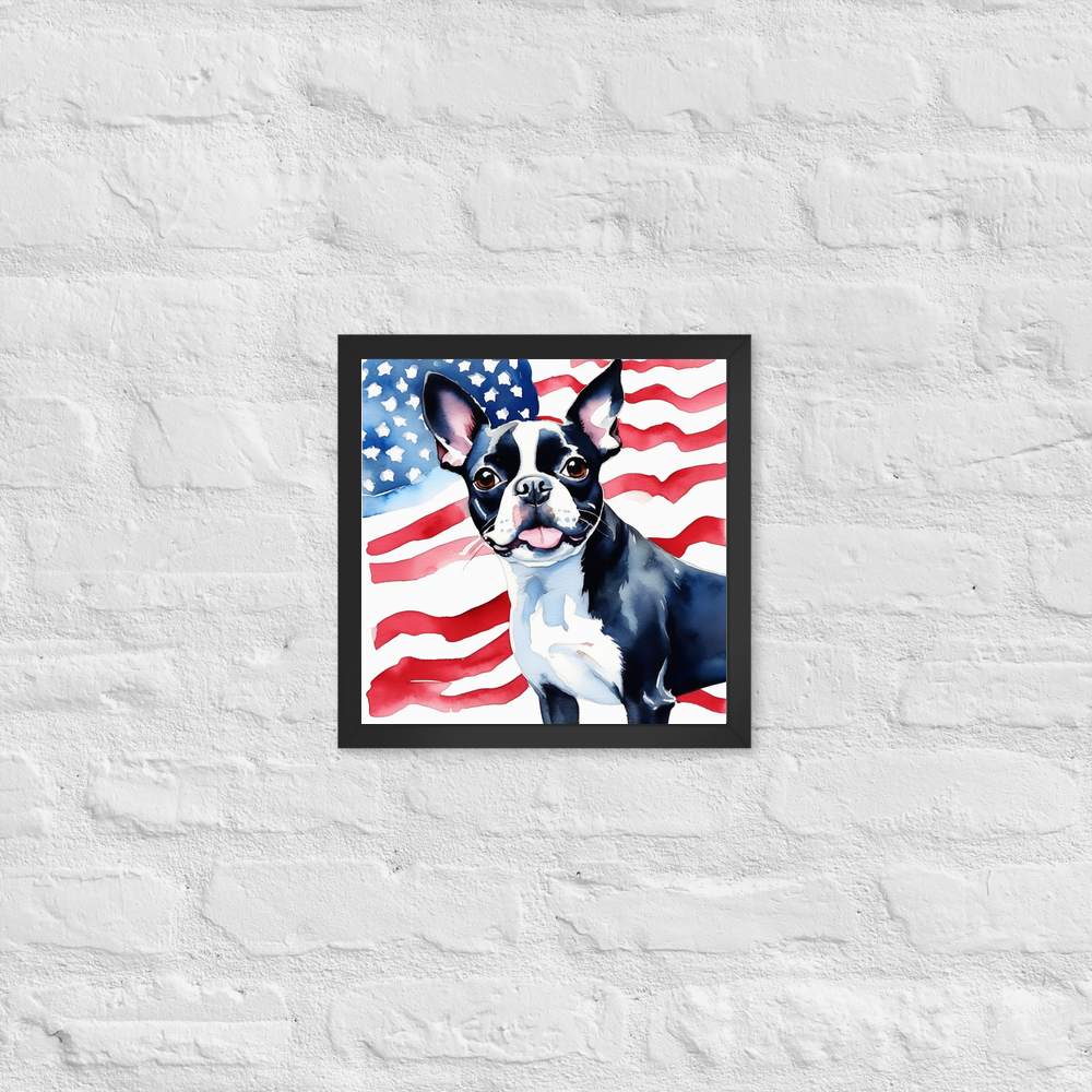 PugMug Custom Boston Terrier Framed Print