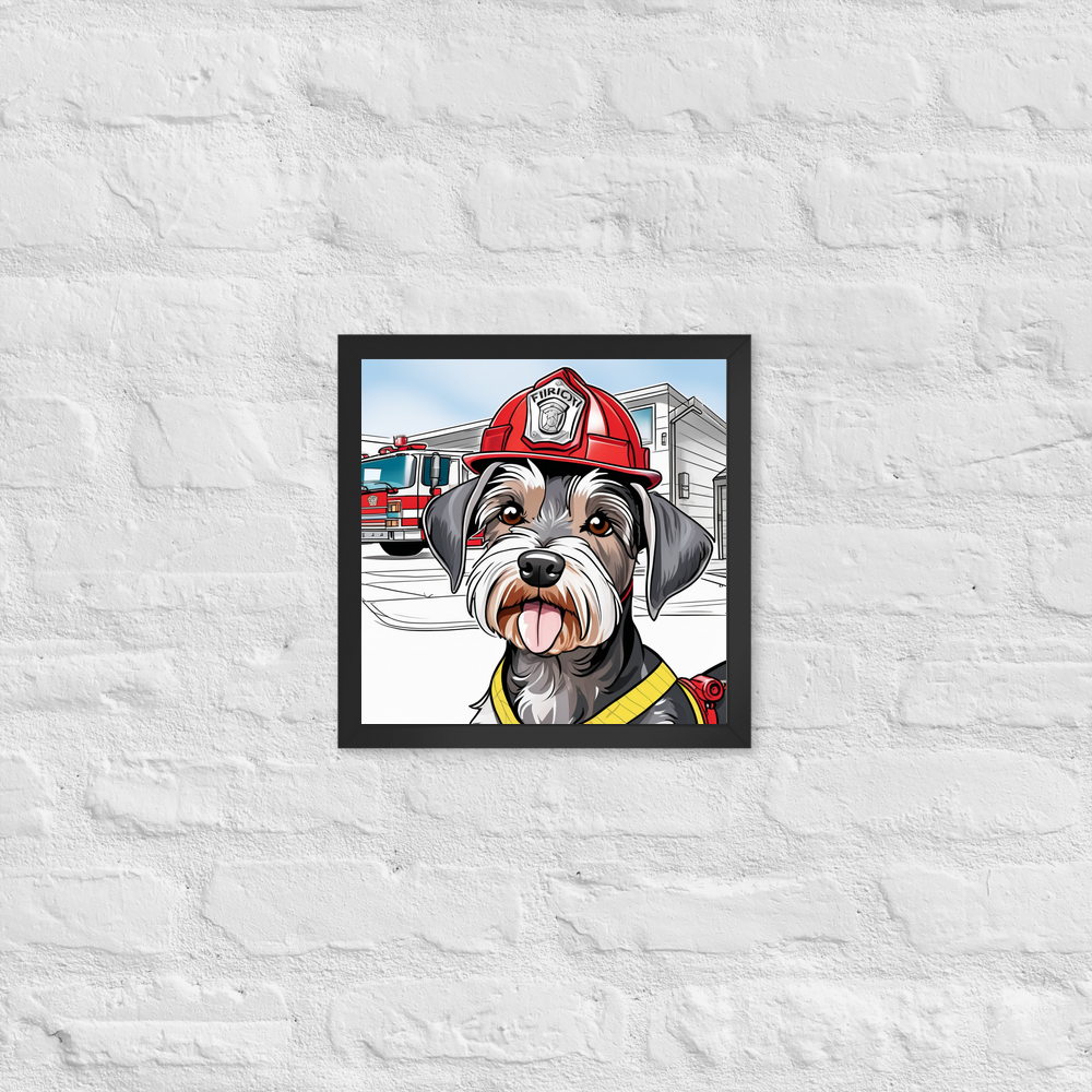 PugMug Custom Miniature Schnauzer Framed Print