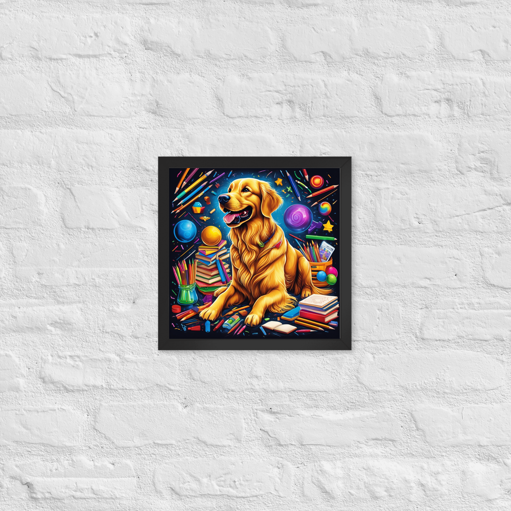 PugMug Custom Golden Retriever Framed Print
