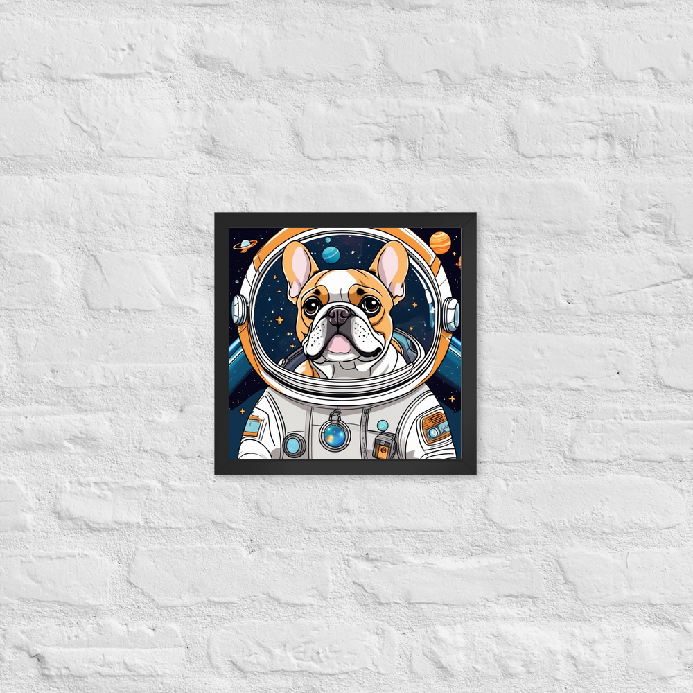 PugMug Custom Tan French Bulldog Framed Print