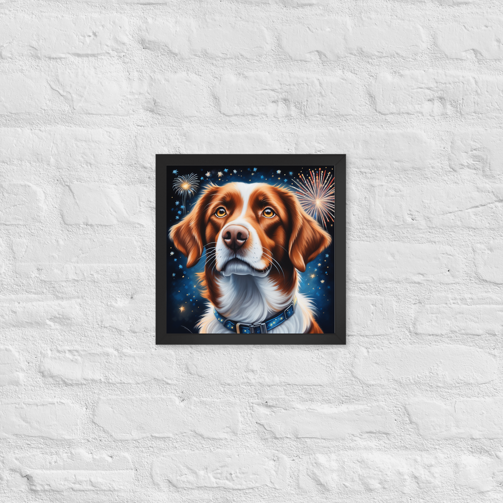 PugMug Custom Brittany Dog Framed Print