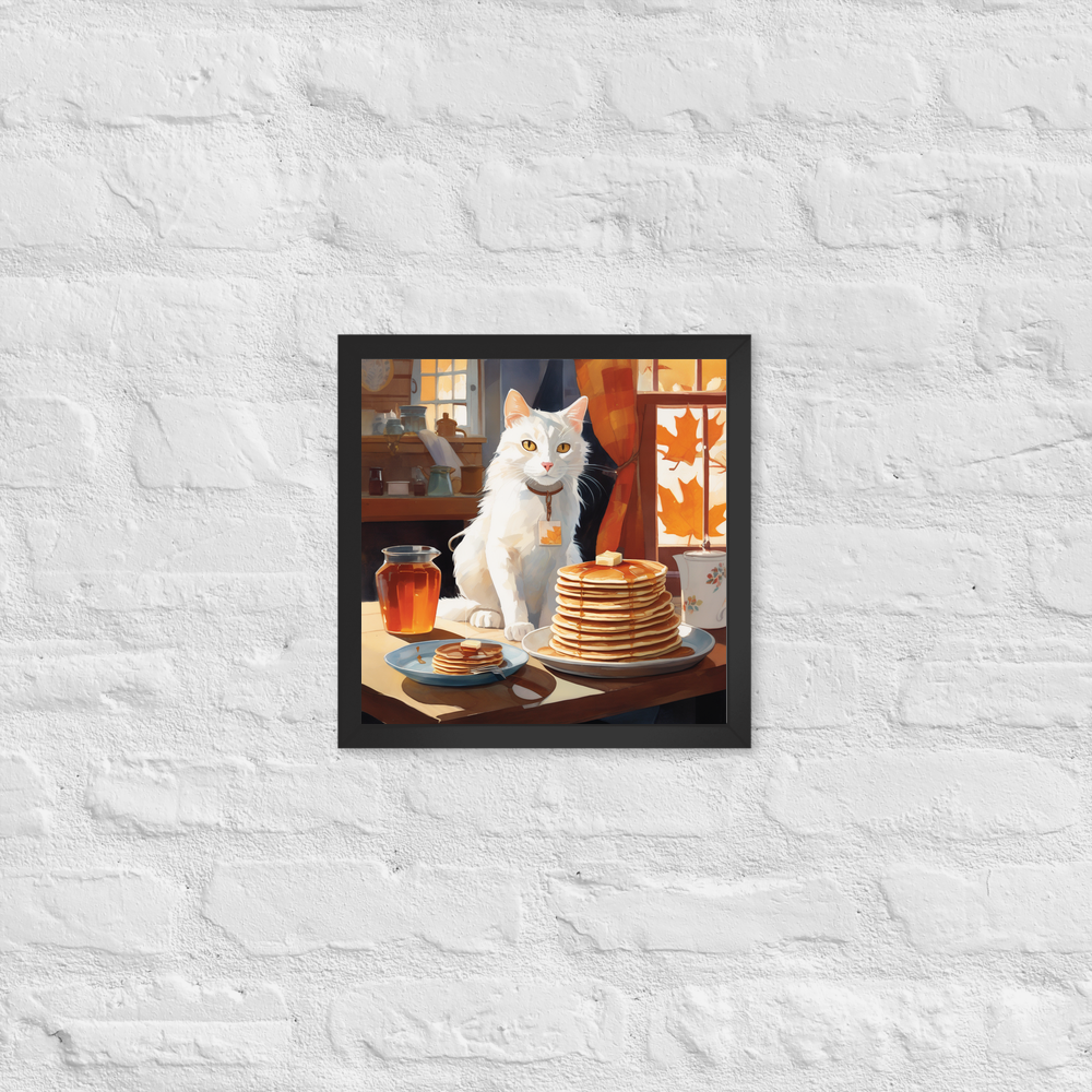 PugMug Custom White Companion Cat Framed Print