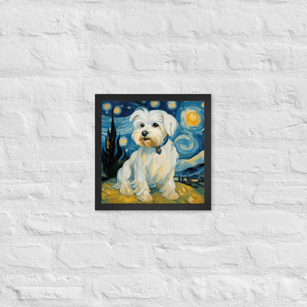 PugMug Custom Maltese Dog Framed Print