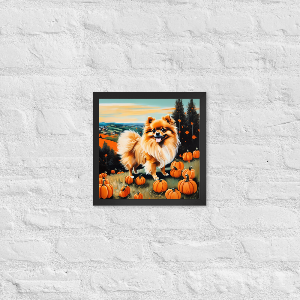 PugMug Custom Tan Pomeranian Framed Print
