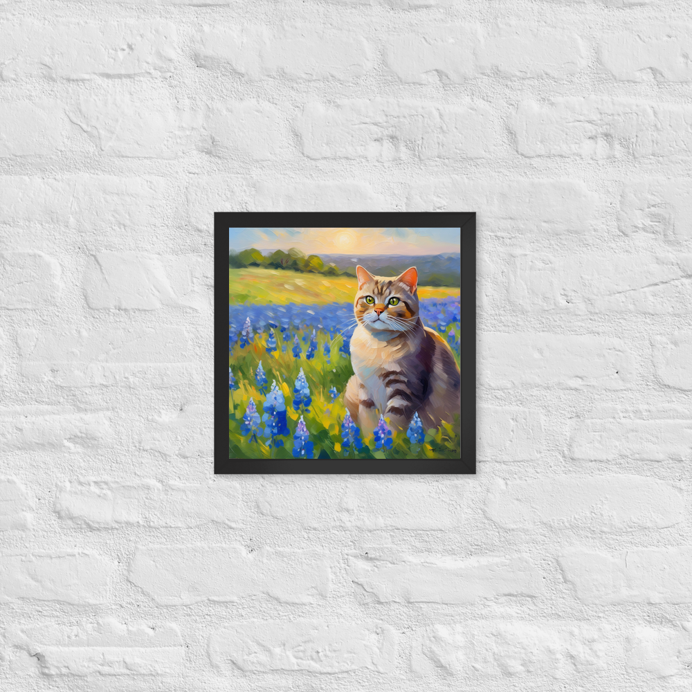 PugMug Custom Tabby British Shorthair Cat Framed Print