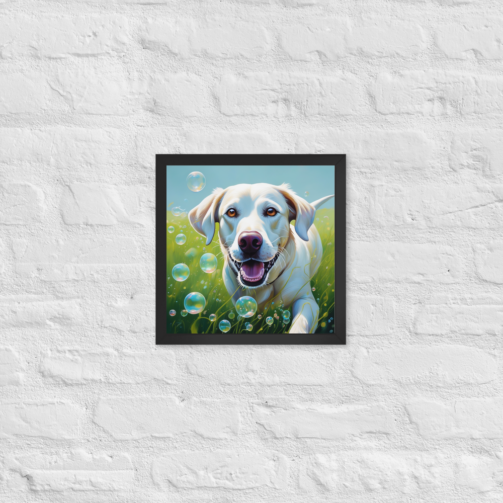 PugMug Custom White Labrador Retriever Framed Print