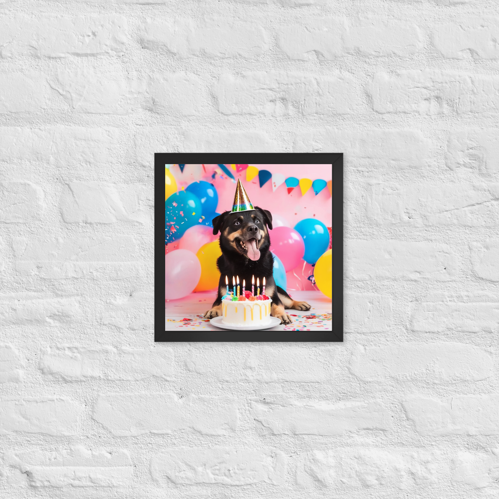 PugMug Custom Blue Framed Print