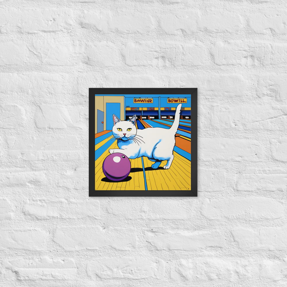 PugMug Custom White Companion Cat Framed Print