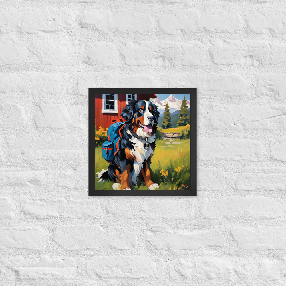 PugMug Custom Bernese Mountain Dog Framed Print