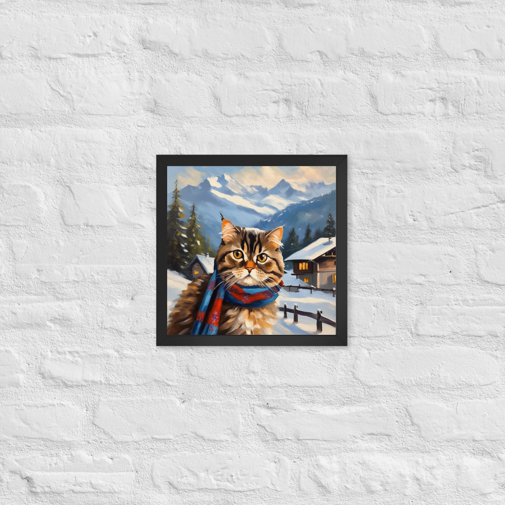 PugMug Custom Tabby Persian Cat Framed Print