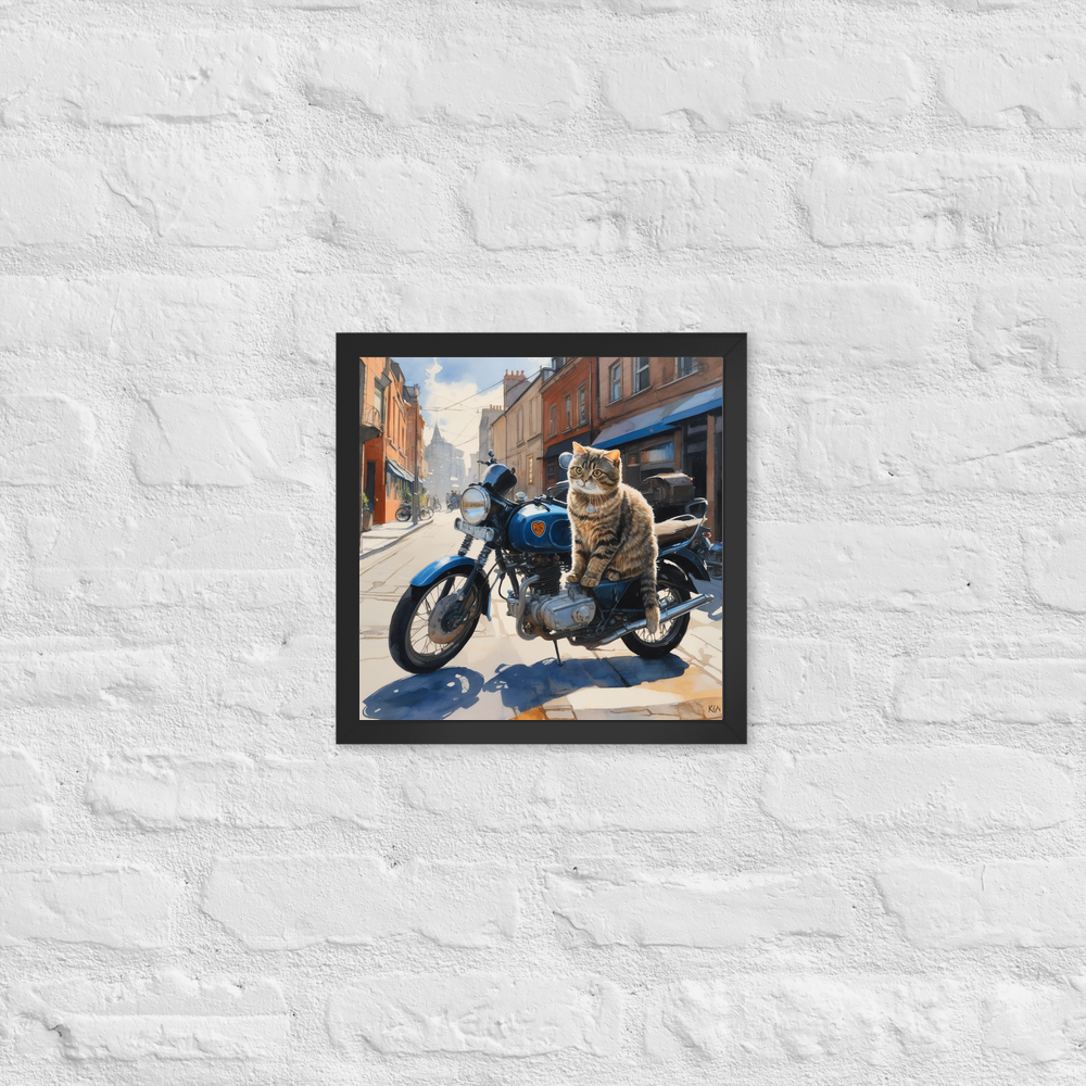 PugMug Custom Tabby Scottish Fold Cat Framed Print