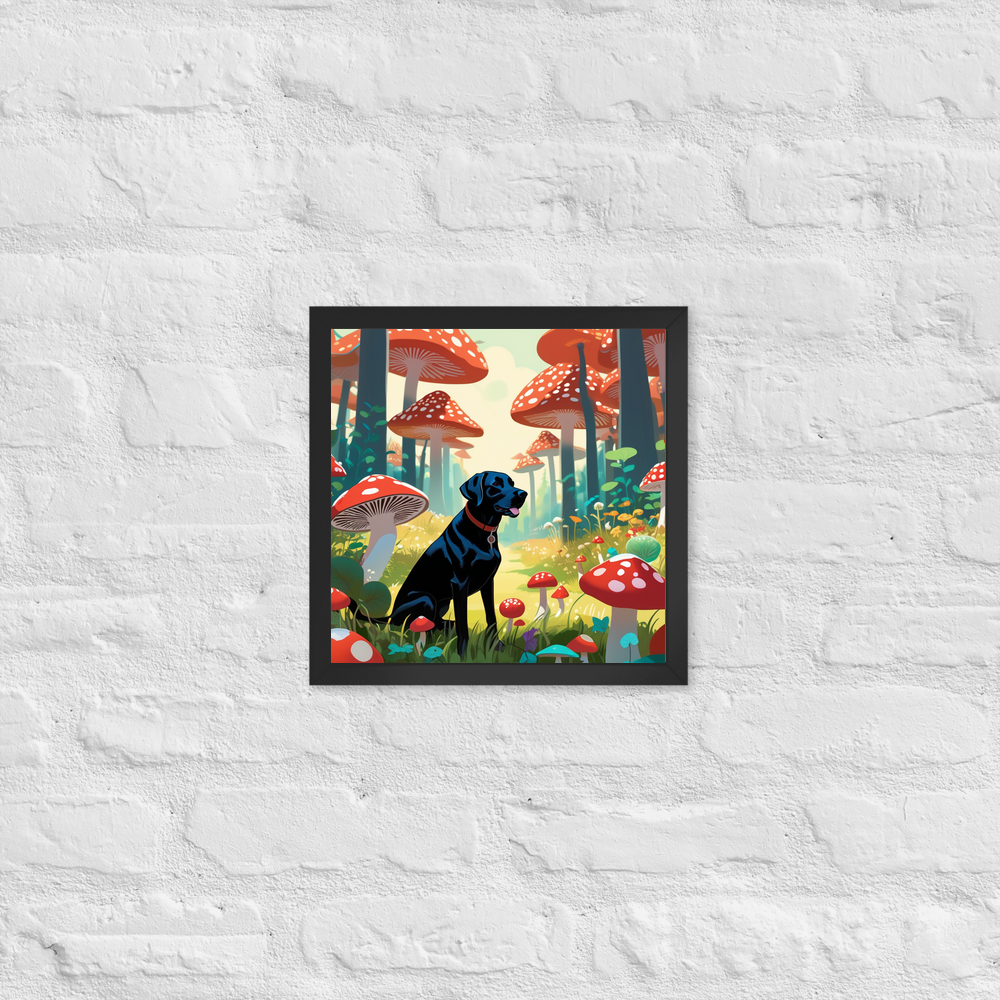 PugMug Custom Black Labrador Retriever Framed Print