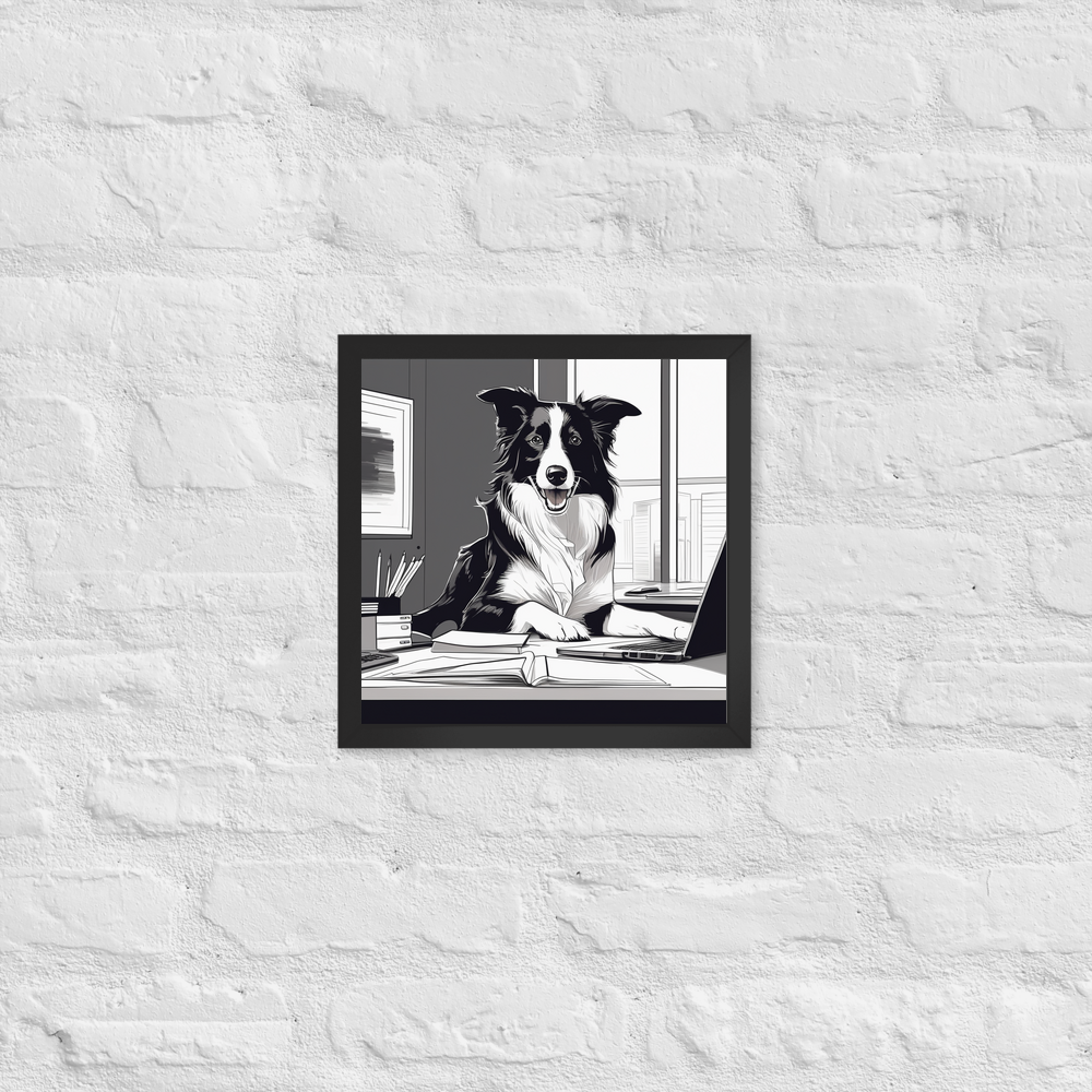 PugMug Custom Border Collie Framed Print