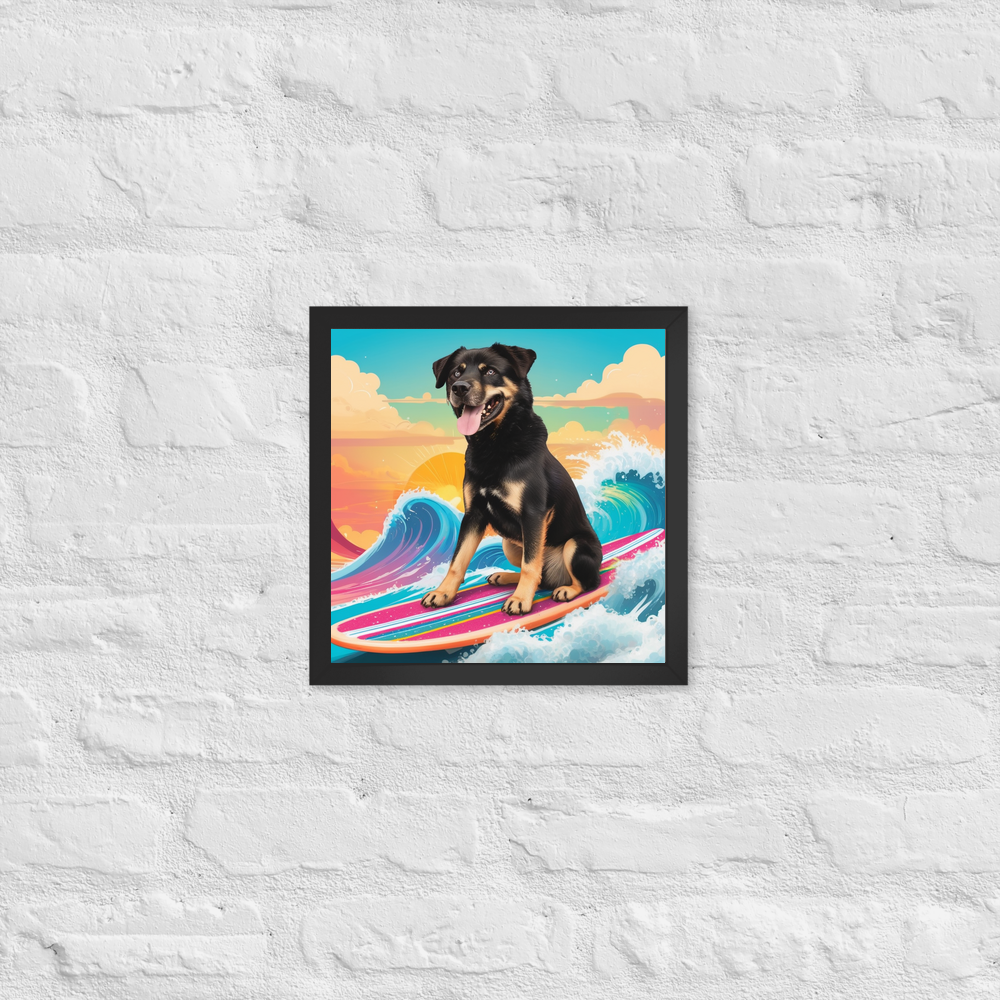 PugMug Custom Blue Framed Print