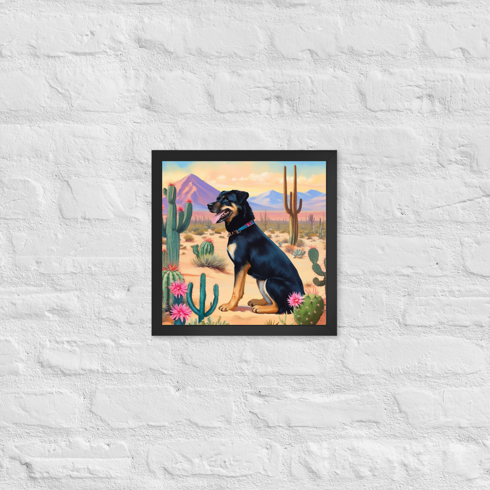 PugMug Custom Blue Framed Print