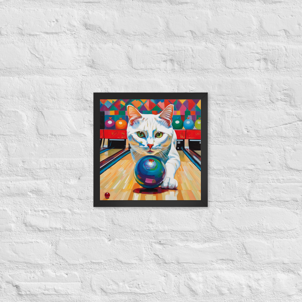 PugMug Custom White Companion Cat Framed Print