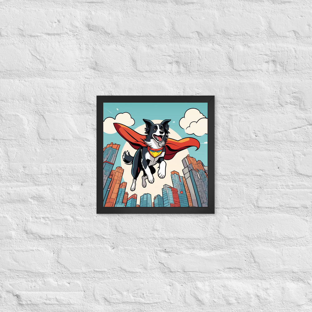 PugMug Custom Border Collie Framed Print