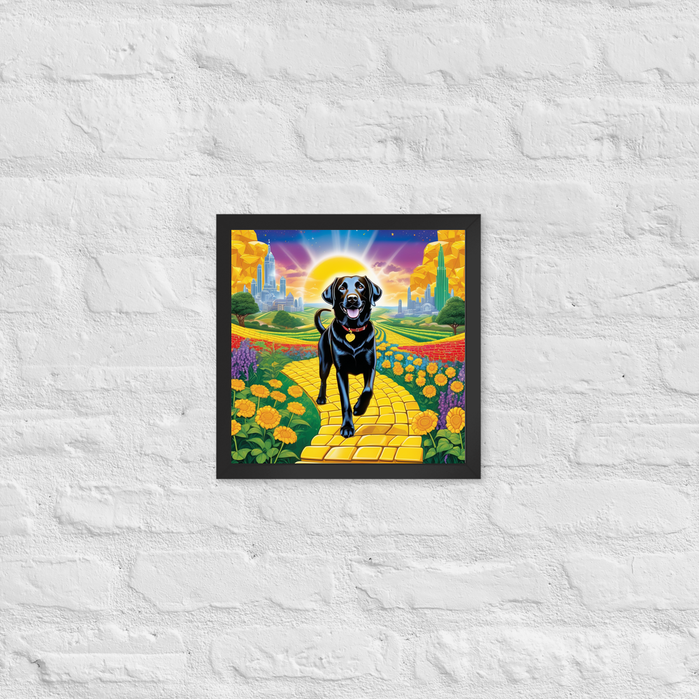 PugMug Custom Black Labrador Retriever Framed Print