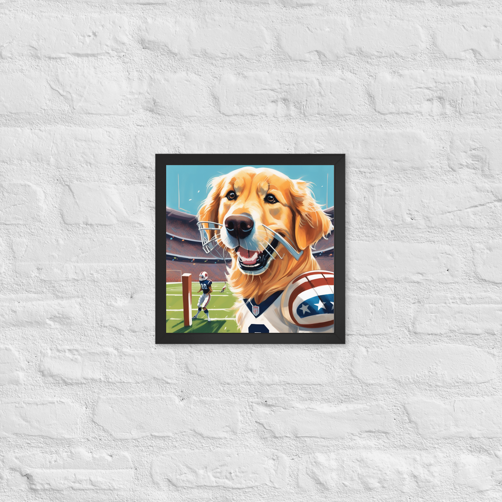 PugMug Custom Golden Retriever Framed Print