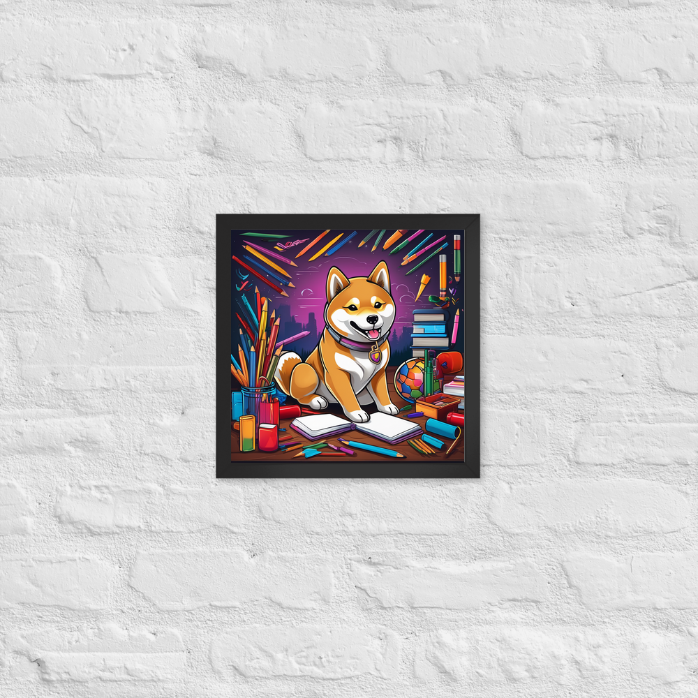 PugMug Custom Shiba Inu Framed Print