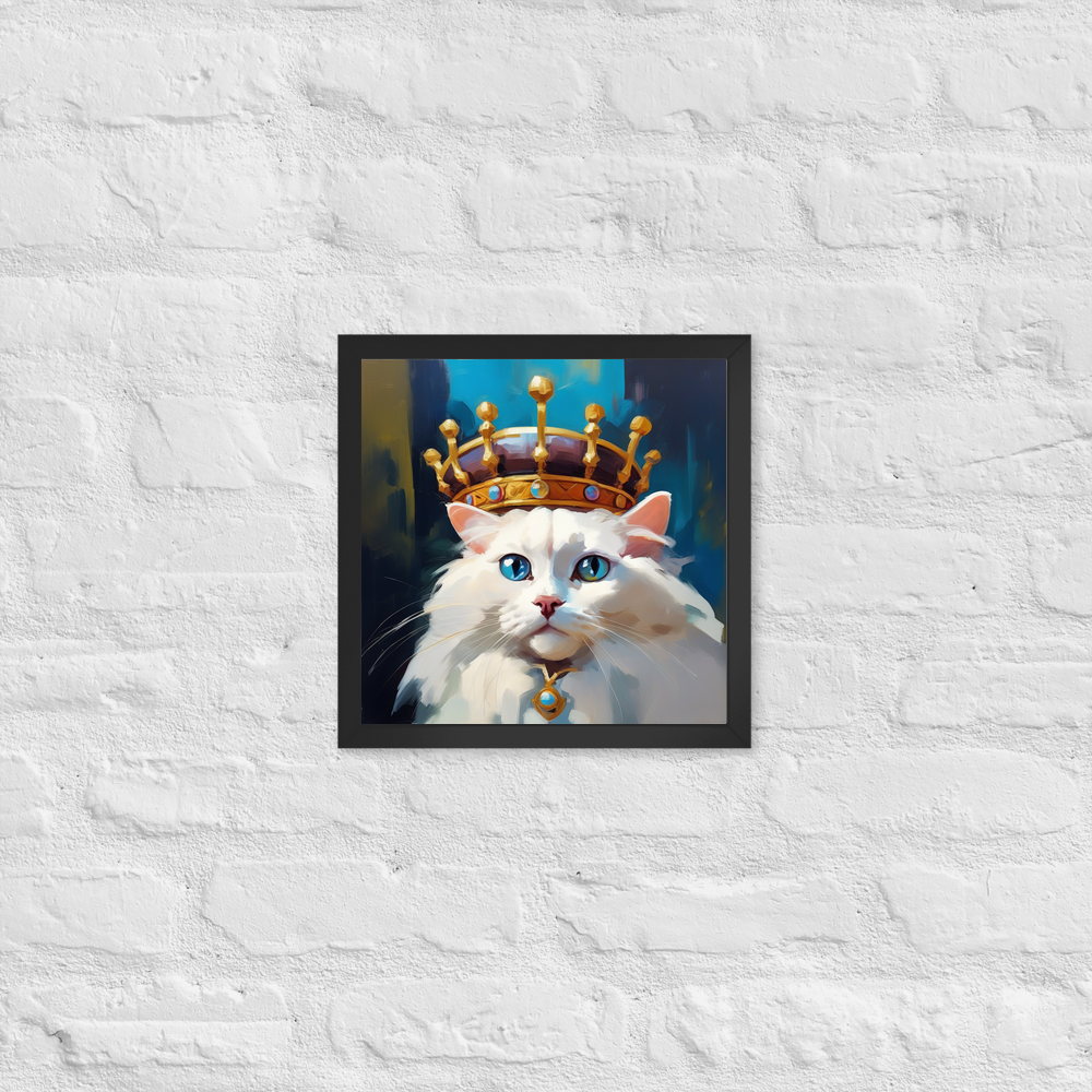 PugMug Custom White Ragdoll Cat Framed Print