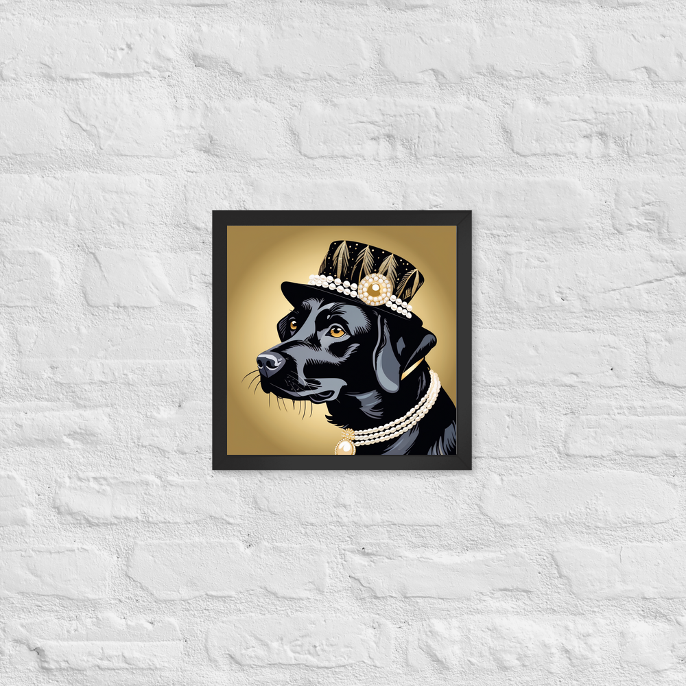 PugMug Custom Black Labrador Retriever Framed Print