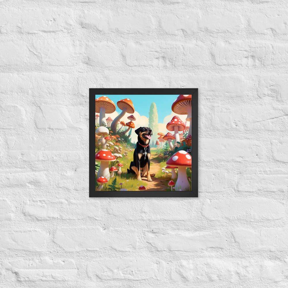 PugMug Custom Blue Framed Print